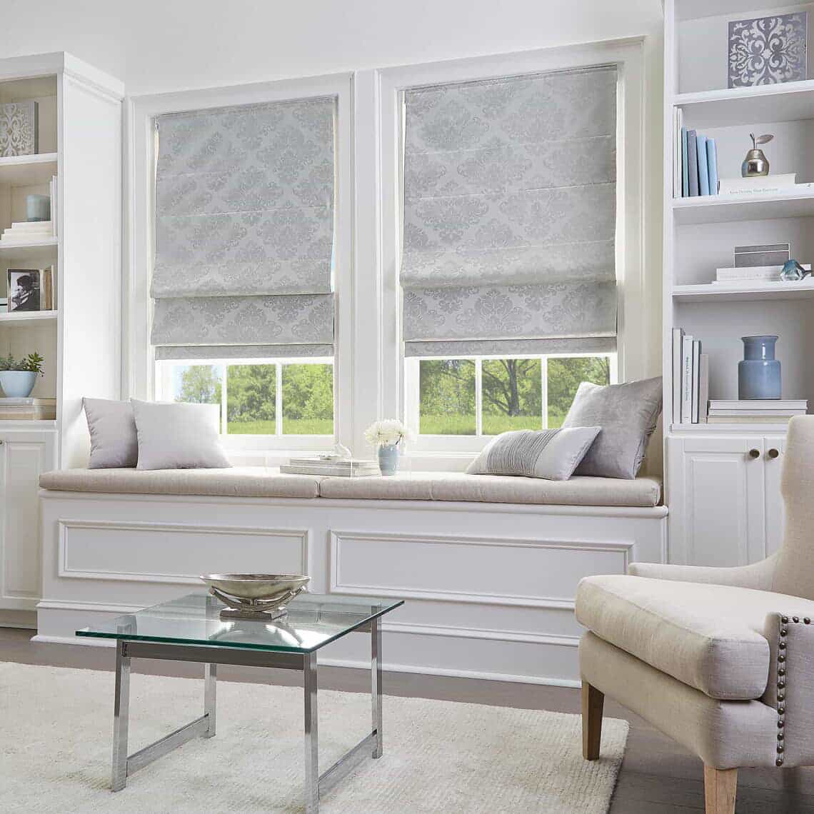 modern gray window treatments