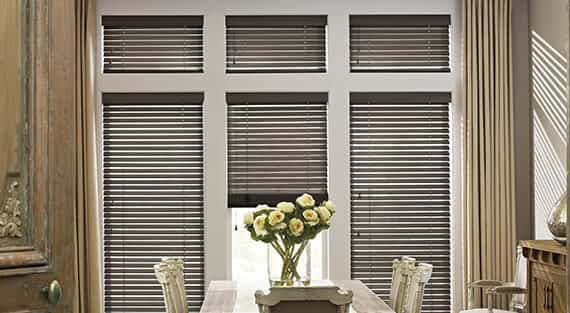Brown shades dinning room